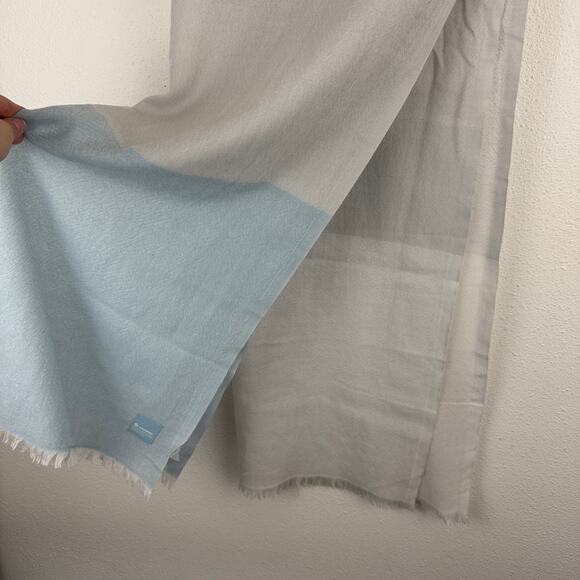 Lululemon Long Rectangle Scarf Lightweight Wool Blue Ombre - Picture 4 of 6